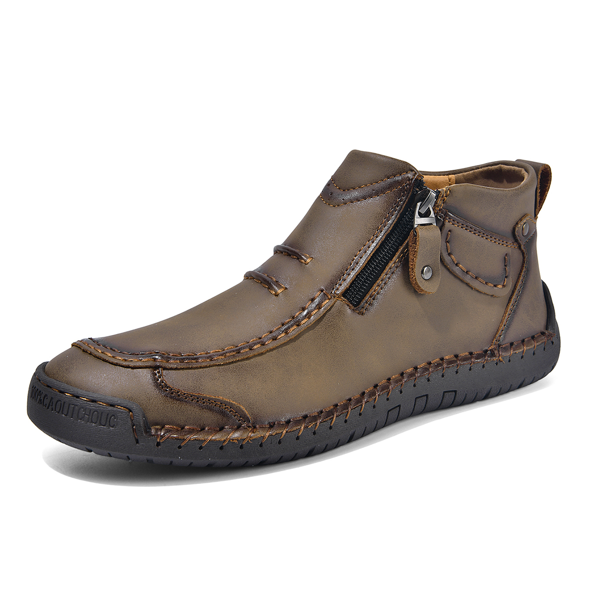 ⏰ Limited-Time 70% OFF – Men’s Handmade Leather Driving Boots | Wide Toe, Arch Support, Waterproof, Pressure Relief, Non-Slip Comfort for Everyday & Travel