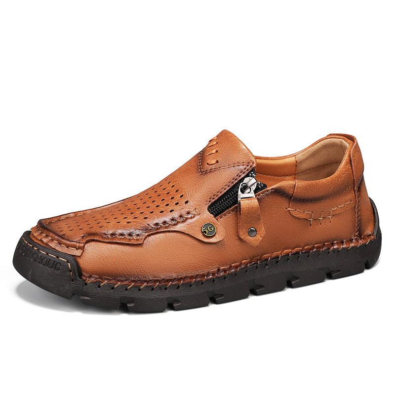 ⏰Promotion - 70% OFF🔥 Men Casual Leather Loafer Summer Flat Soft Light Shoes