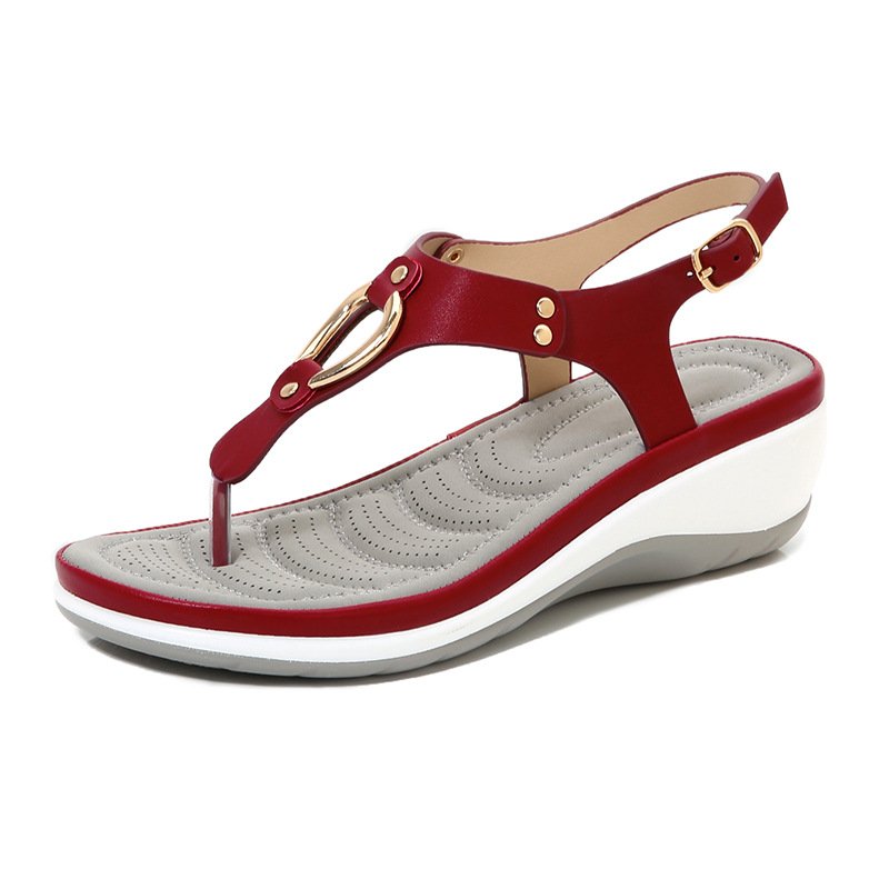 2025 New Summer Beach Solid Color Flip Flops For Women Clip Toe Ladies Shoes
