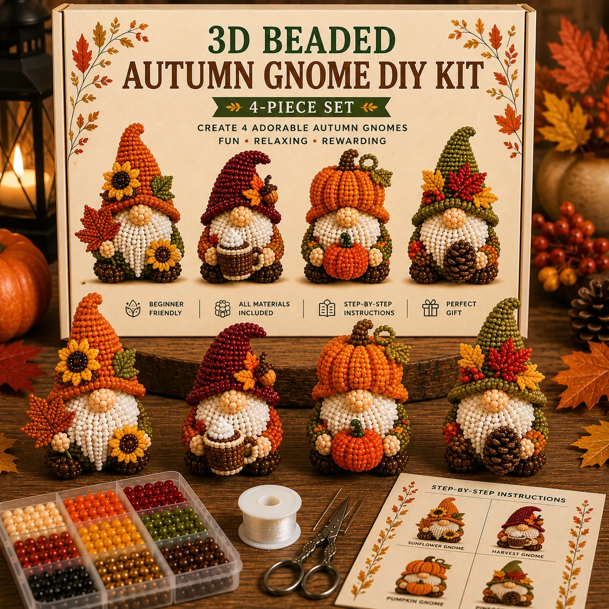 🧵✨ Tiny 3D Beaded Animal DIY Kit