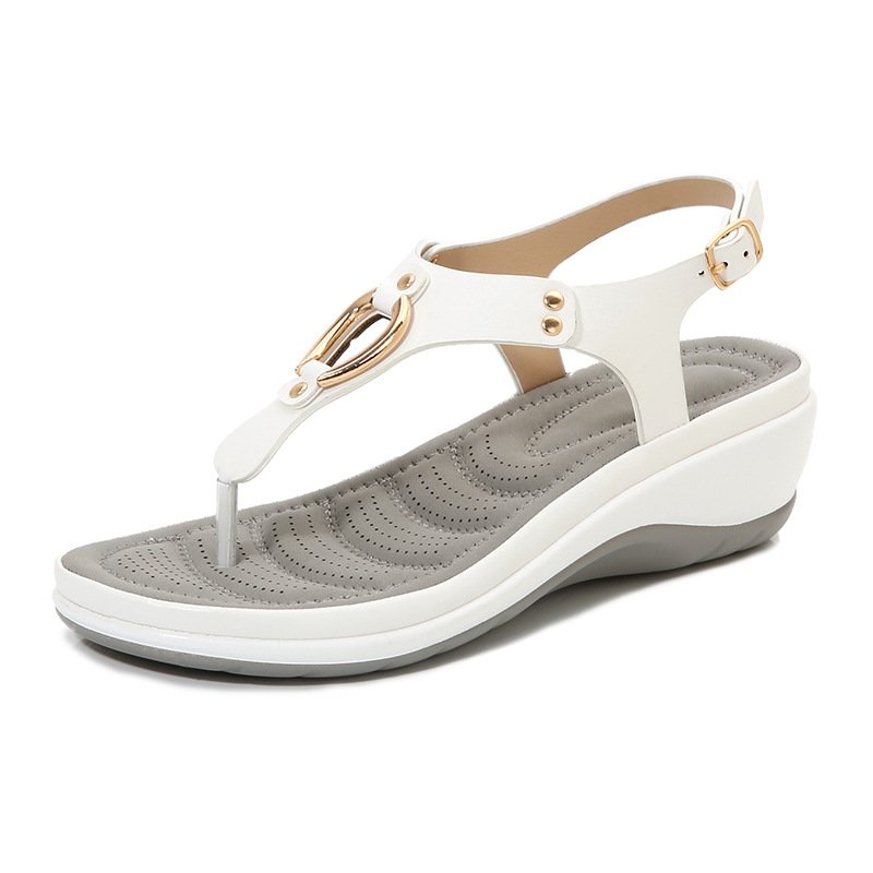2025 New Summer Beach Solid Color Flip Flops For Women Clip Toe Ladies Shoes