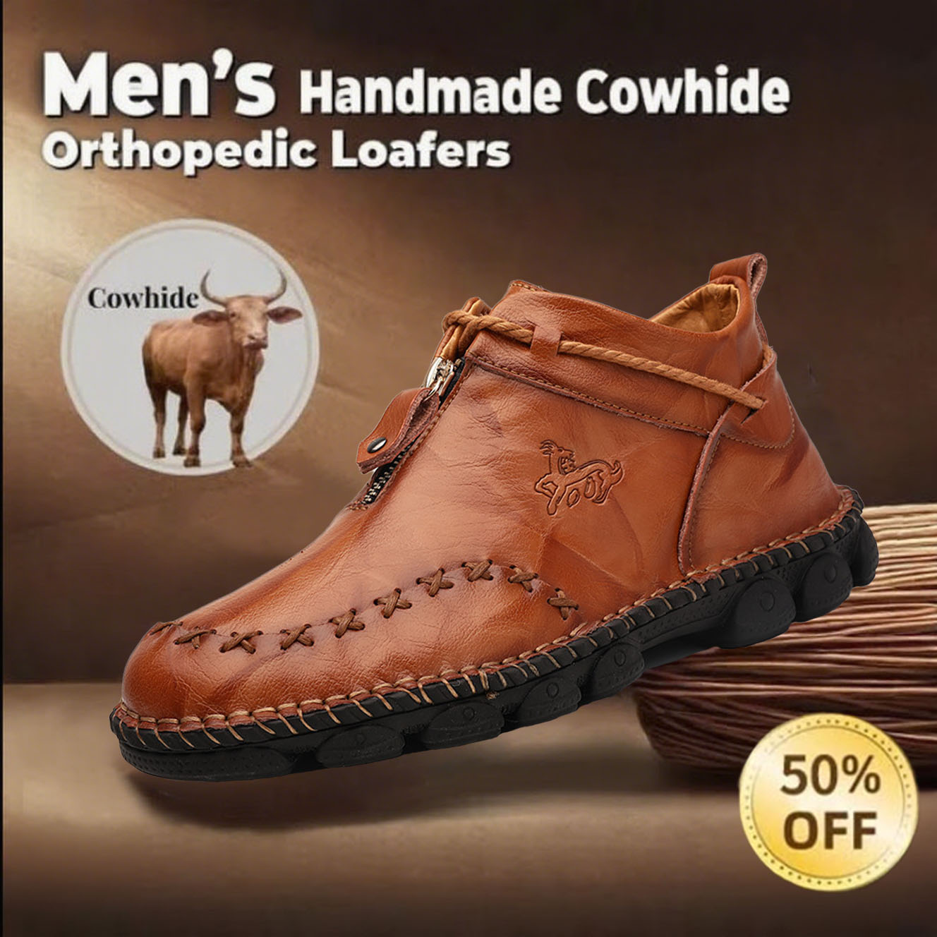 ⏱️ Taday 70% off -Newest Men's Orthopedic Leather Loafers
