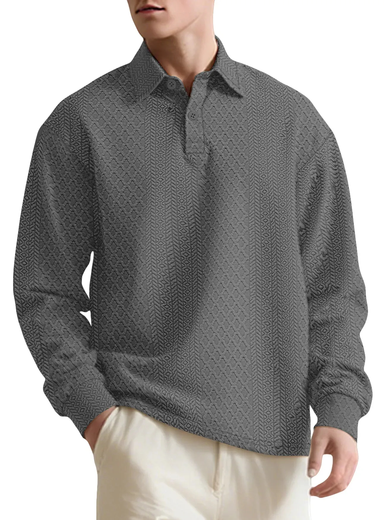 🔥 Limited time 50% Off: New Men’s Polo & Sweatshirt in Elegant Jacquard Design