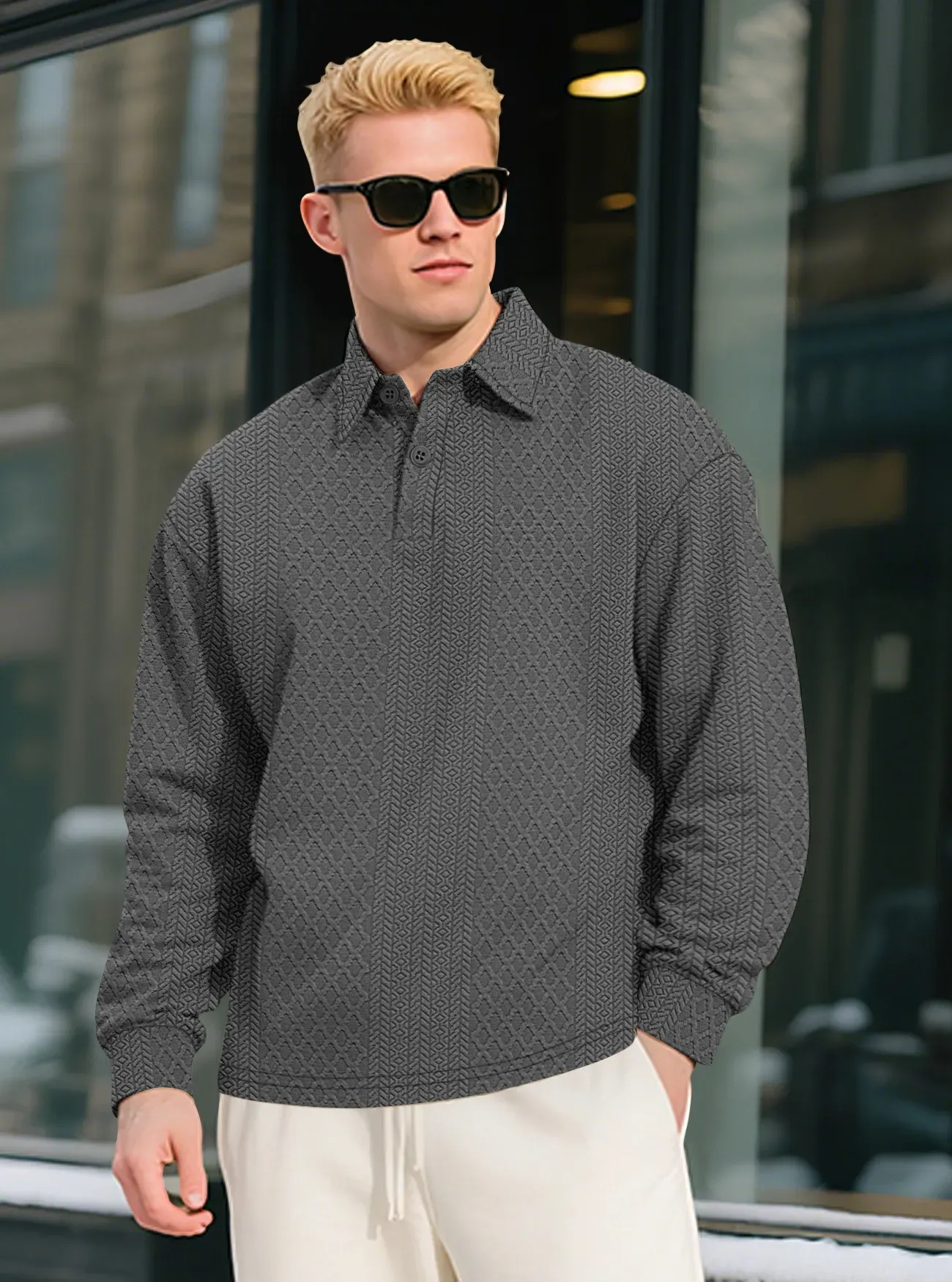 🔥 Limited time 50% Off: New Men’s Polo & Sweatshirt in Elegant Jacquard Design