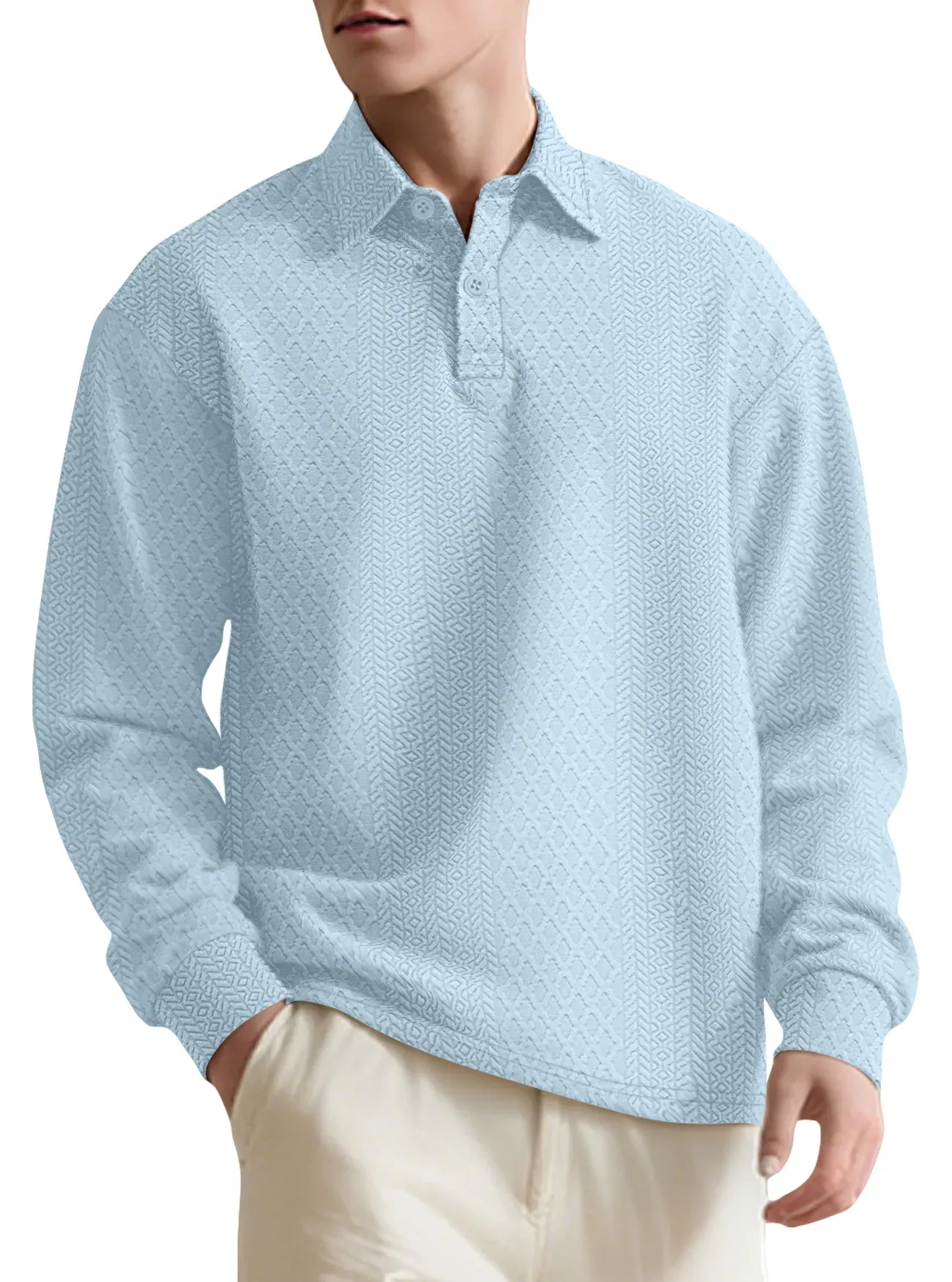🔥 Limited time 50% Off: New Men’s Polo & Sweatshirt in Elegant Jacquard Design
