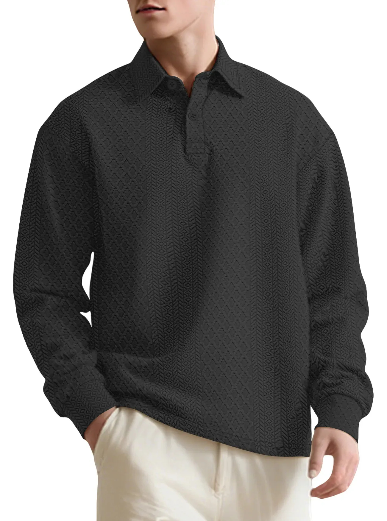 🔥 Limited time 50% Off: New Men’s Polo & Sweatshirt in Elegant Jacquard Design