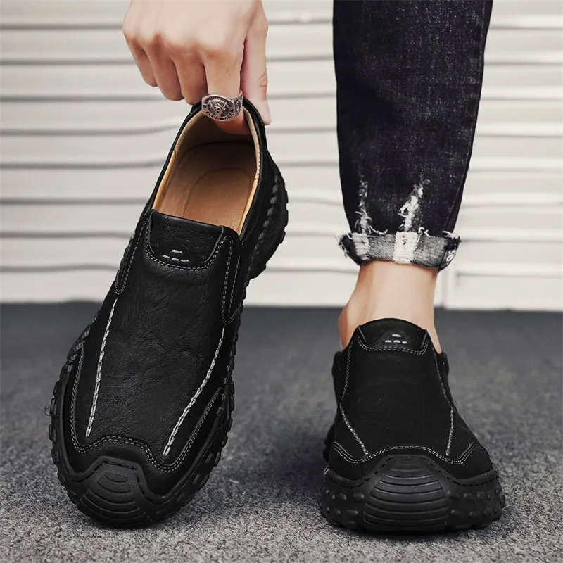 🔥Today 50% off🔥Men's latest genuine leather handmade orthopedic shoes with arch support to relieve foot pain