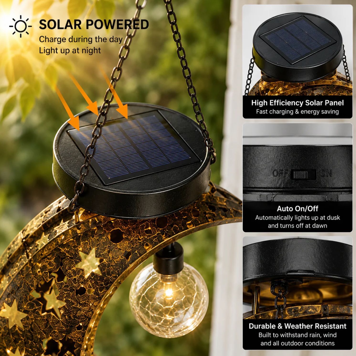 🌙 Every Breeze Carries a Little Halloween Magic——Solar Hanging Lantern for Outdoor Halloween Decorations.