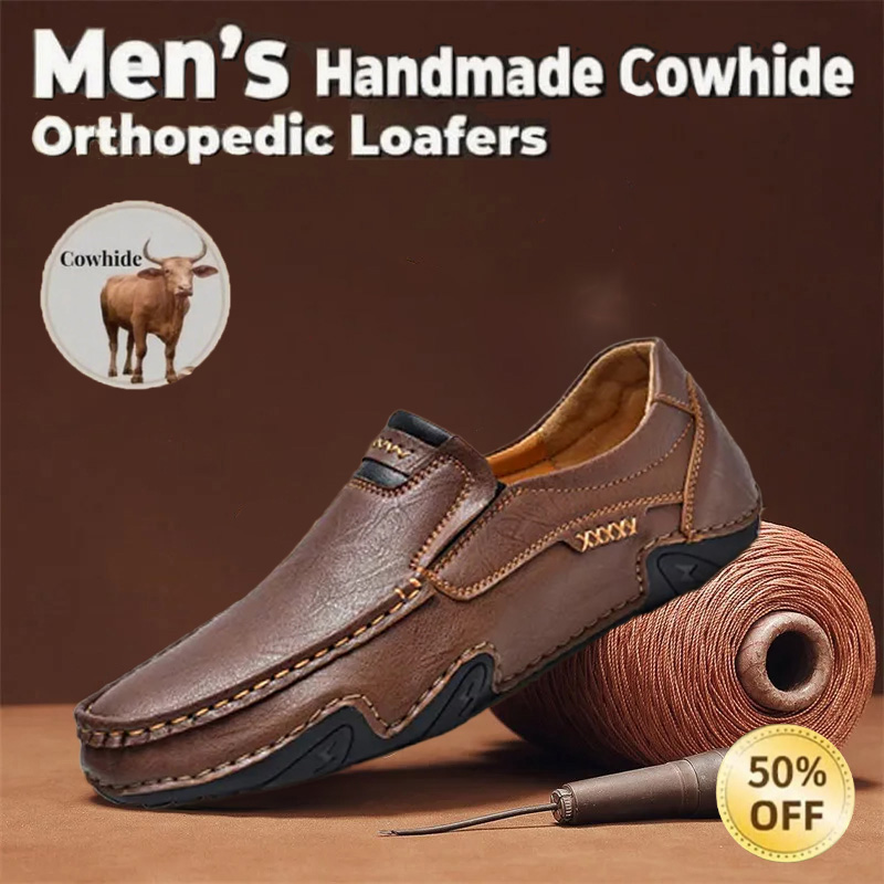 🔥Last Day 50% OFF🔥Men's genuine calfskin leather Slip-On Loafers