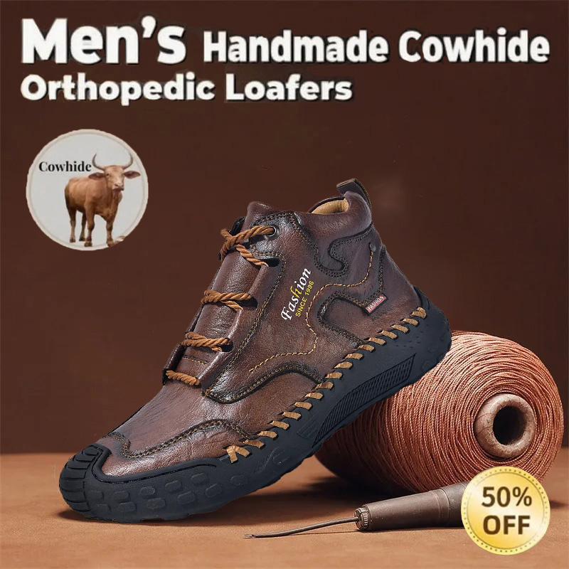 ⏰Limited Time Sale 65% OFF-Men's genuine leather non-slip corrective shoes to relieve walking pain