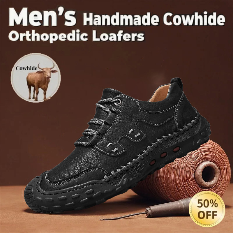 🔥Today 70% off🔥Men's handmade non-slip genuine leather orthopedic loafers