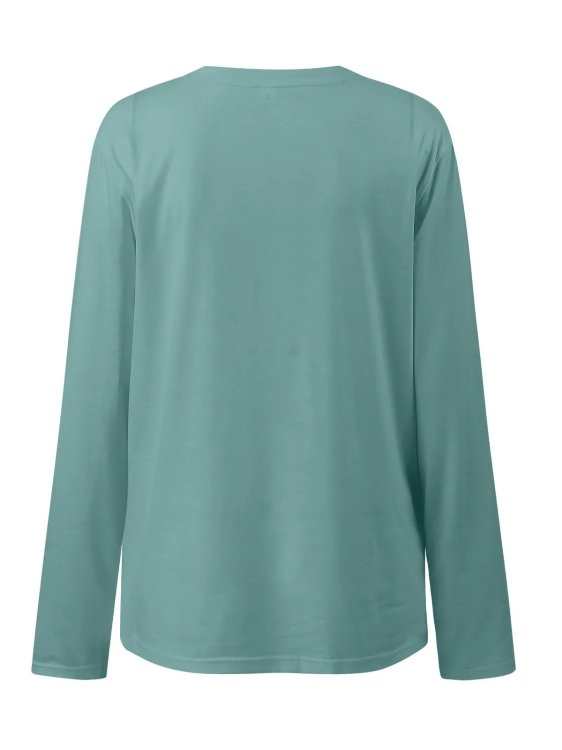 Women's Ruched Round Neck Long Sleeve T-Shirt