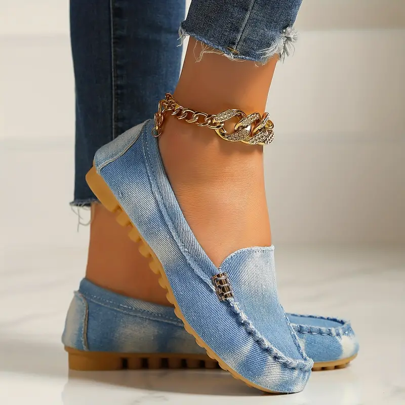 🔥Hot Sale🔥Round-Toe Flats,Breathable Orthopedic Slip On Walking Shoes