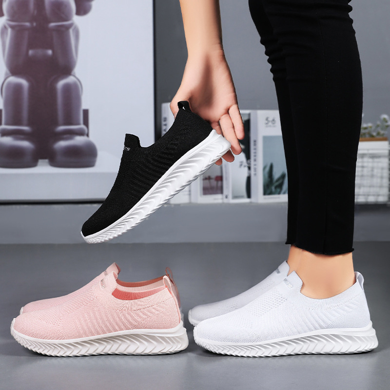 Womens Slip on Trainers Comforble Walking Shoes with Memory Foam