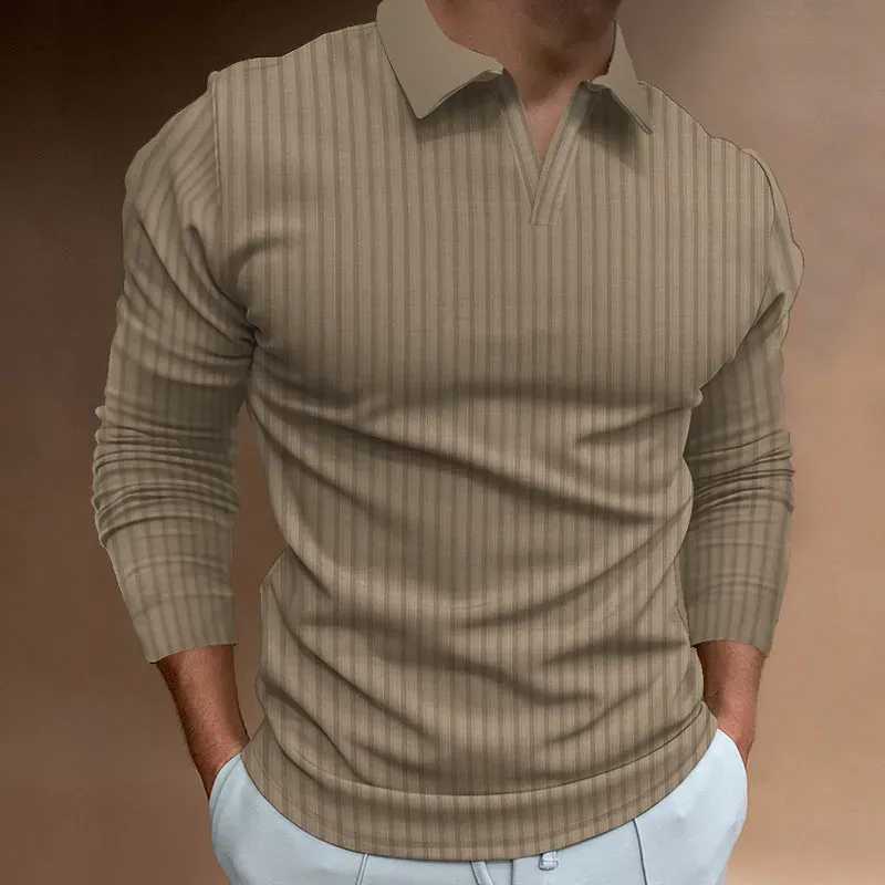 Men’s Stylish Minimalist Striped Long-Sleeve T-Shirt