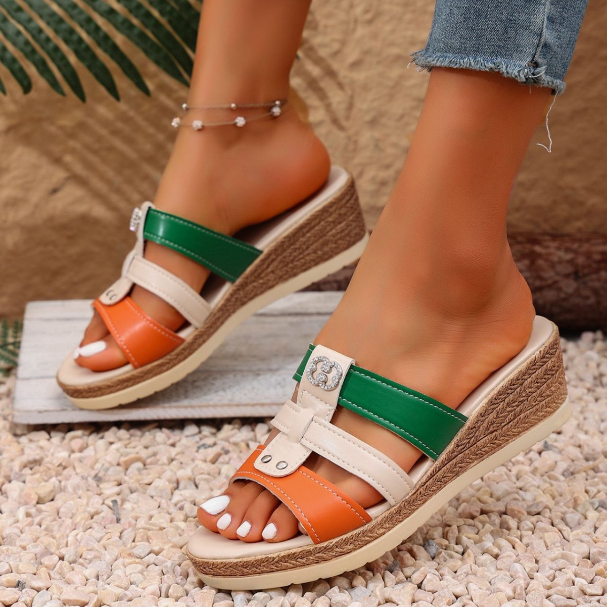 Women's wedge heel roman shoes high heel sandals - Limited 50% Off