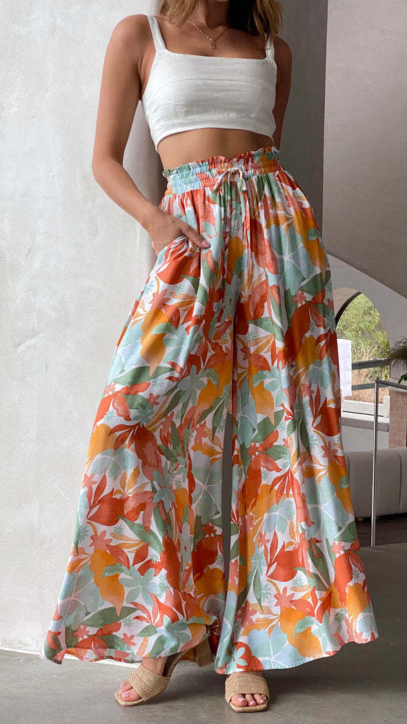 Women's casual wide-leg loose fashion trousers