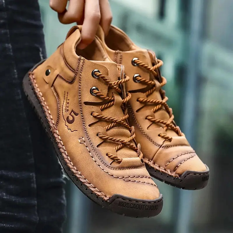 Soft Leather Vintage Orthotic Shoes for Men