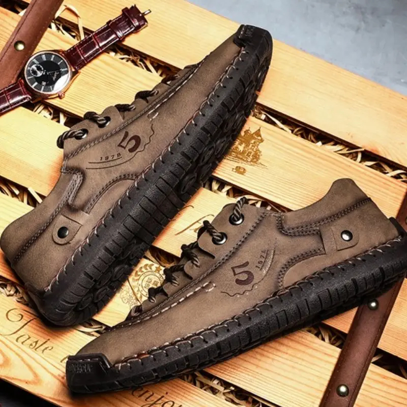 Soft Leather Vintage Orthotic Shoes for Men