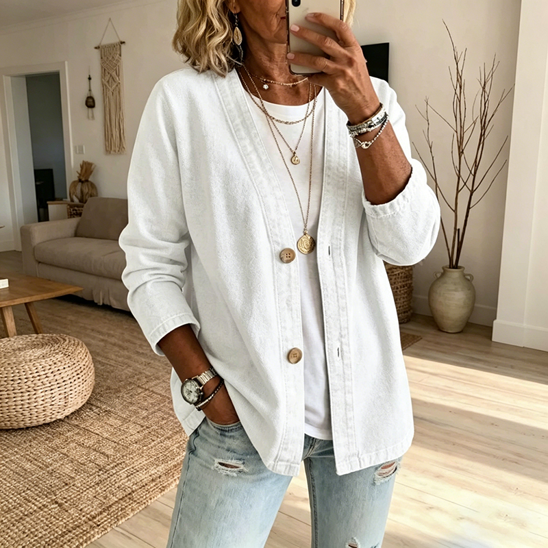 New arrival 50% OFF!Women's Classic Button Front Denim Jacket