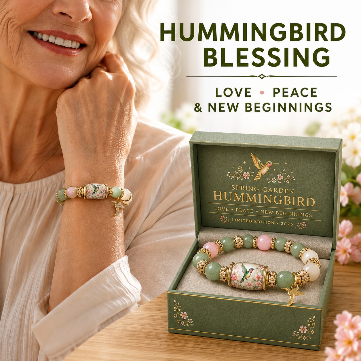 🌿 Love, Peace & Spring Blessings 💖 | 2026 Limited Edition Bracelet
