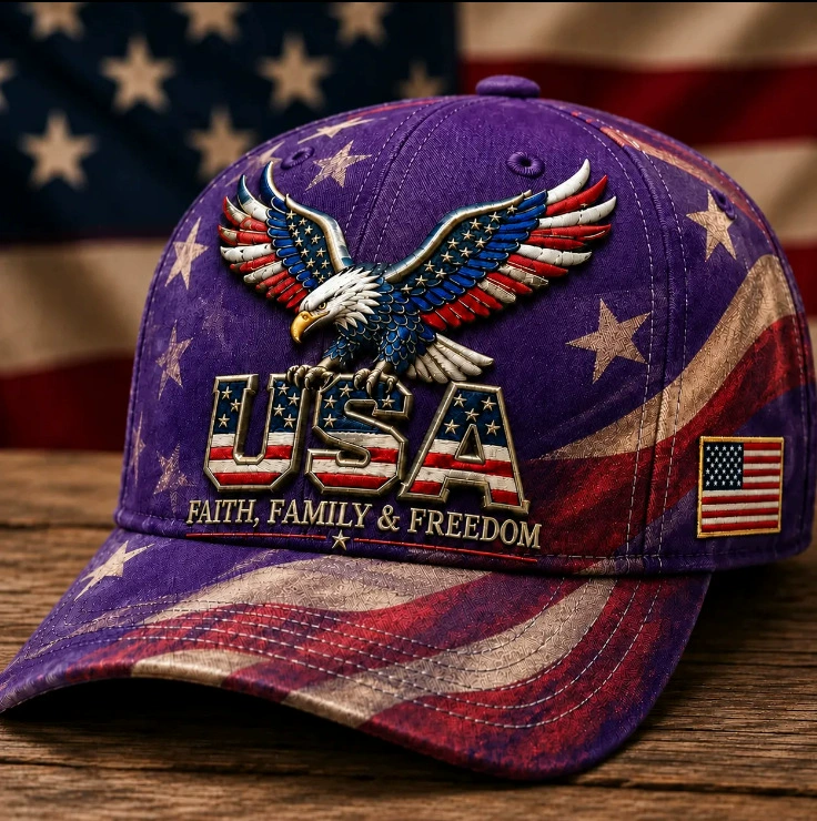 Patriotic Eagle USA Cap