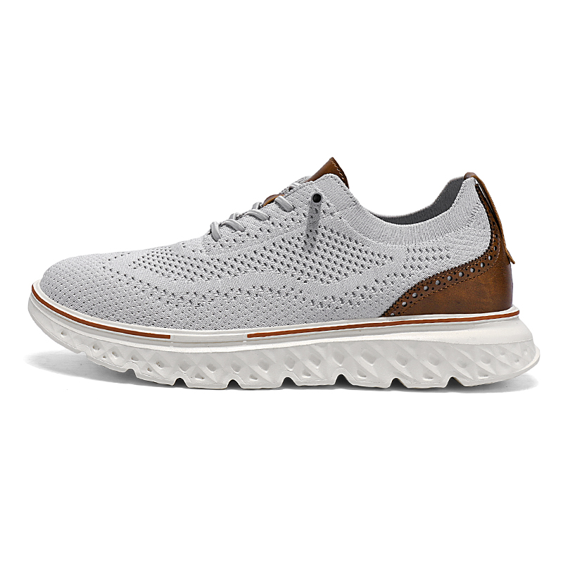 ⏰LAST DAY-60% OFF🛒Men's Hands Free Slip On Oxford Shoes – Ultra Comfortable knitted fabric shoes, Lightweight Casual Walking Sneakers, Comfortable Dress Shoes, Mesh Urban Shoes for Business & Daily Wear