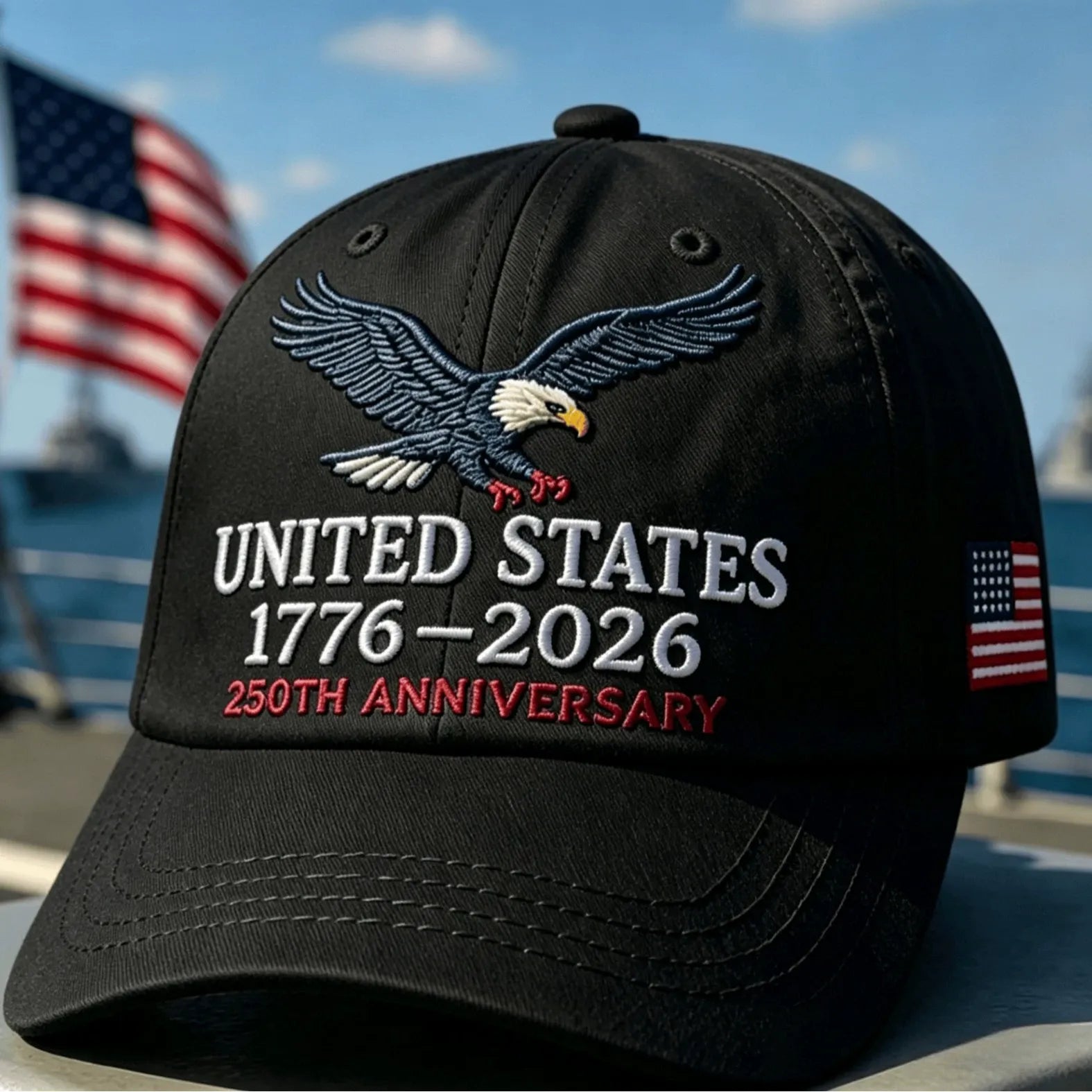 United States 250th Anniversary Eagle Cap – Embroidered Edition