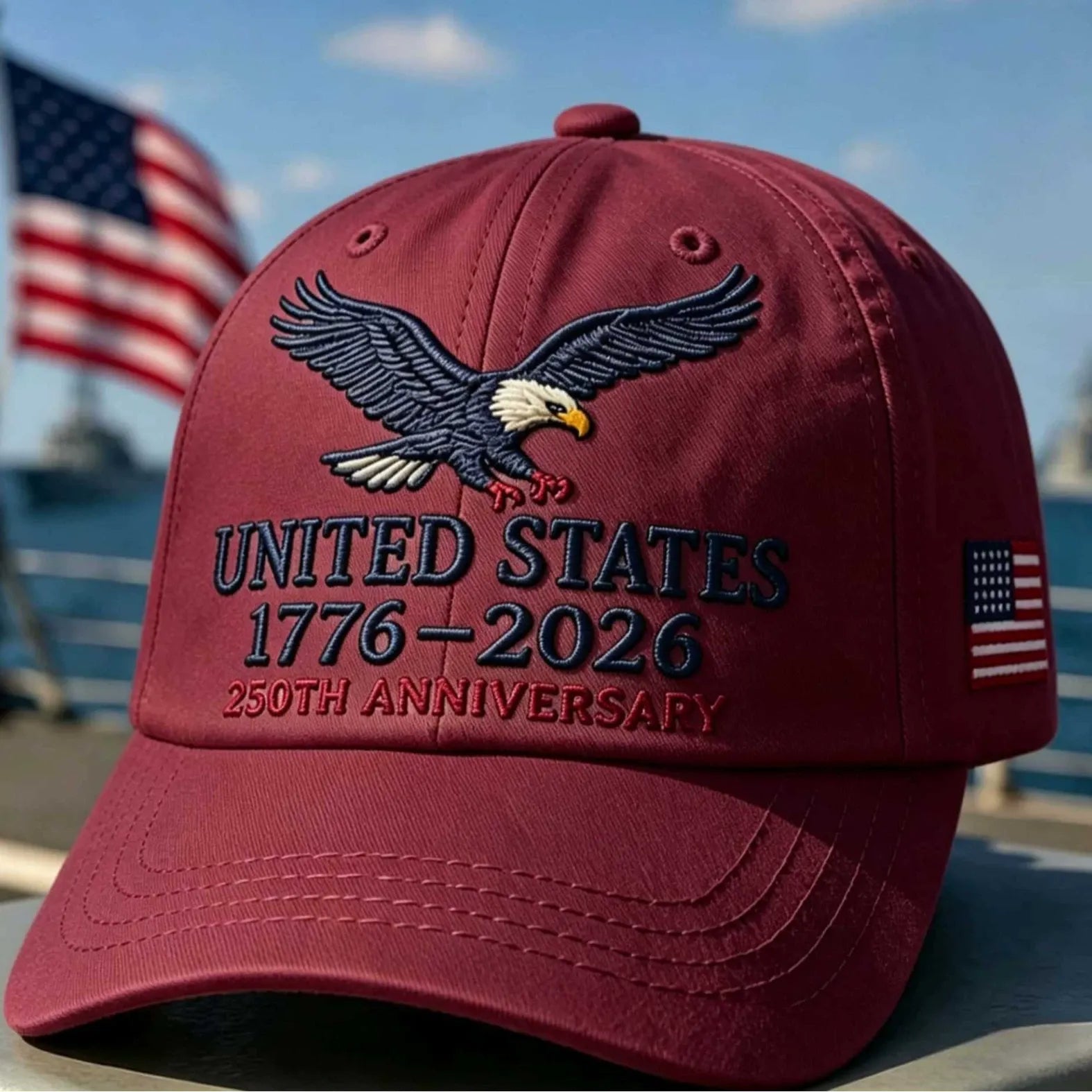 United States 250th Anniversary Eagle Cap – Embroidered Edition