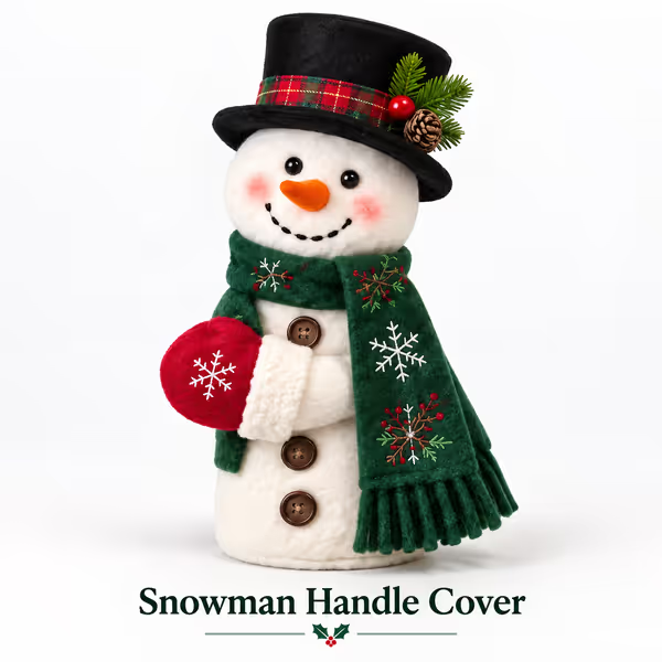 ⏳ Last day! 49% OFF –🎅Christmas Door Handle Covers – Santa & Snowman Plush Door Knob Decorations