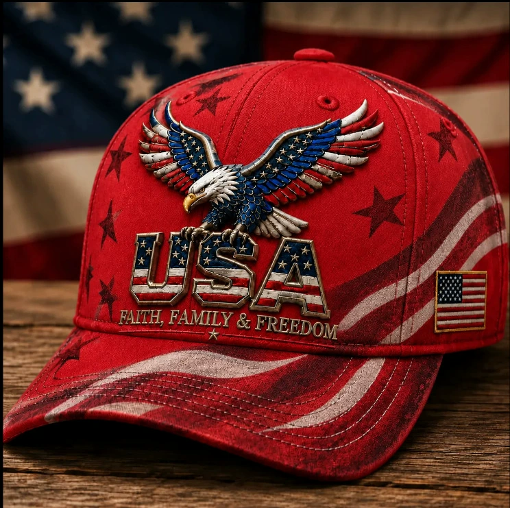 Patriotic Eagle USA Cap