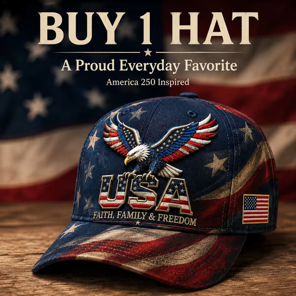 Patriotic Eagle USA Cap