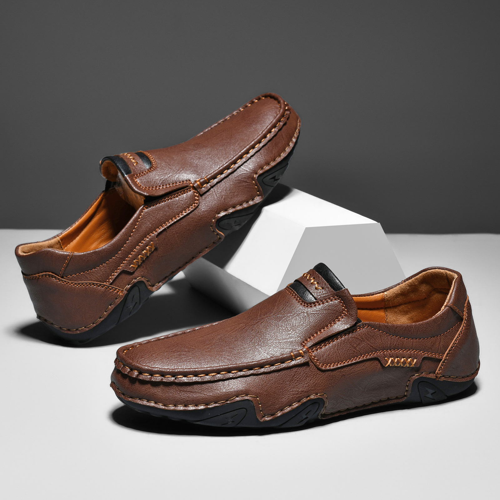 Last Day 50% OFF🔥⏱️Christmas Promotion⏱️🔥Men's genuine calfskin leather Slip-On Loafers