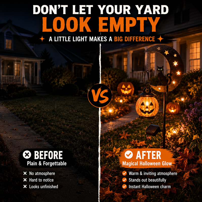 🎃 Halloween Early Bird Sale | 49% OFF Pumpkin Moon Garden Stake Light