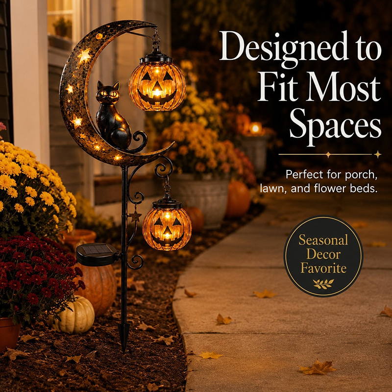 🎃 Halloween Early Bird Sale | 49% OFF Pumpkin Moon Garden Stake Light