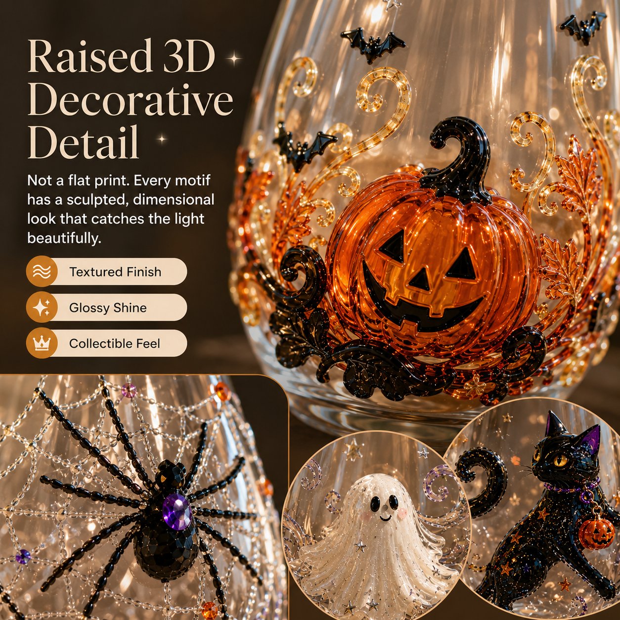 🔥Last day: Limited-time offer!– 🎃 3D Halloween Glassware Collection | Spooky Designs, Festive Sips & Cozy Fall Moments