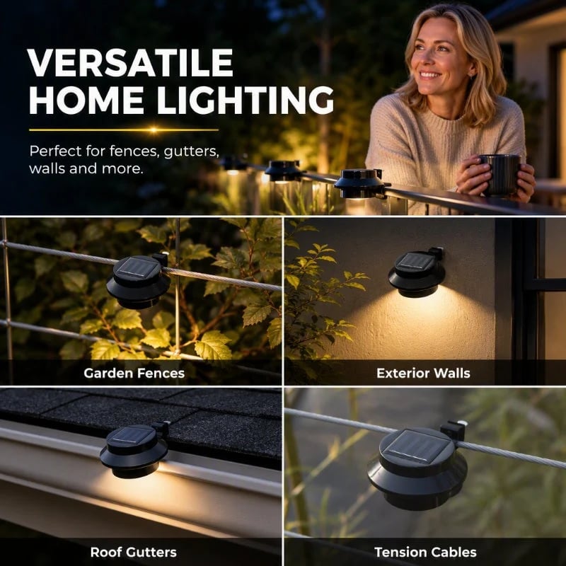☀️ Solar LED Gutter Wall Light | Outdoor Accent product detail 6