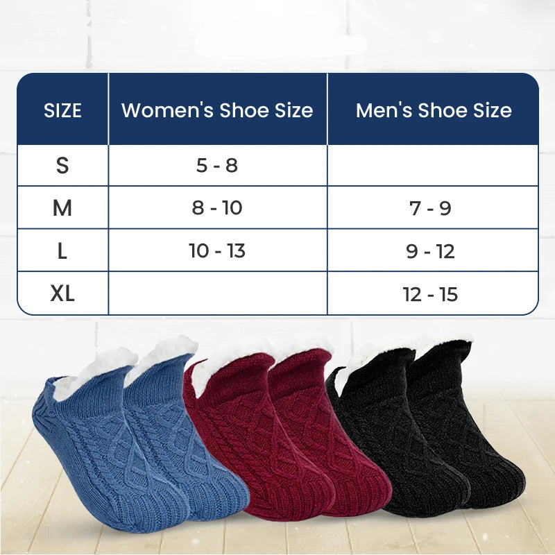 Fleece-Lined Non-Slip Thermal Slippers Socks-Buy 3 Pcs Get Free Shipping