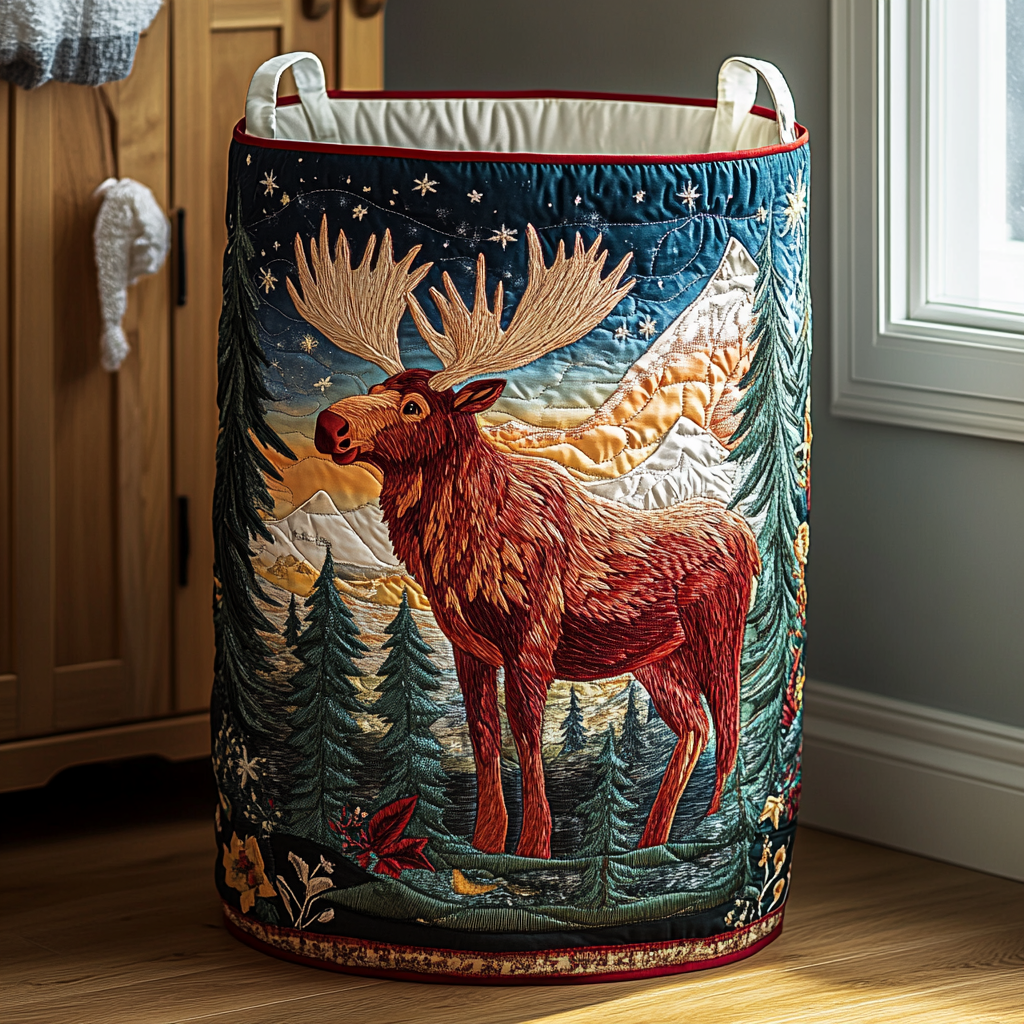 Forest Quilted Laundry Basket NCU0QN056