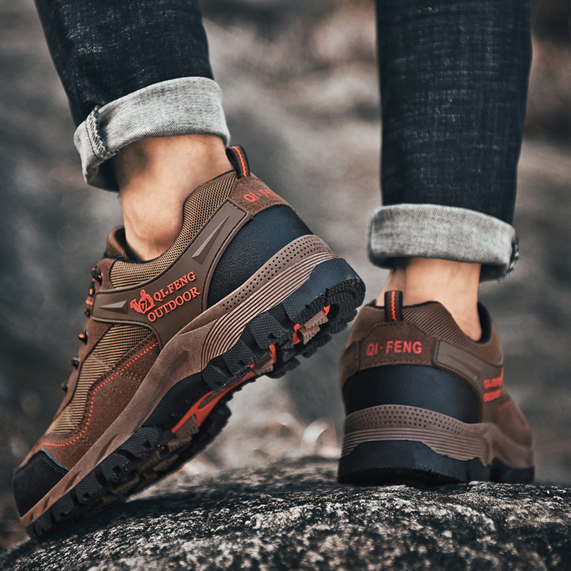 Men's Comfy Lightweight Waterproof Breathable Hiking Shoes Orthopedic Support Sneakers for Foot Pain