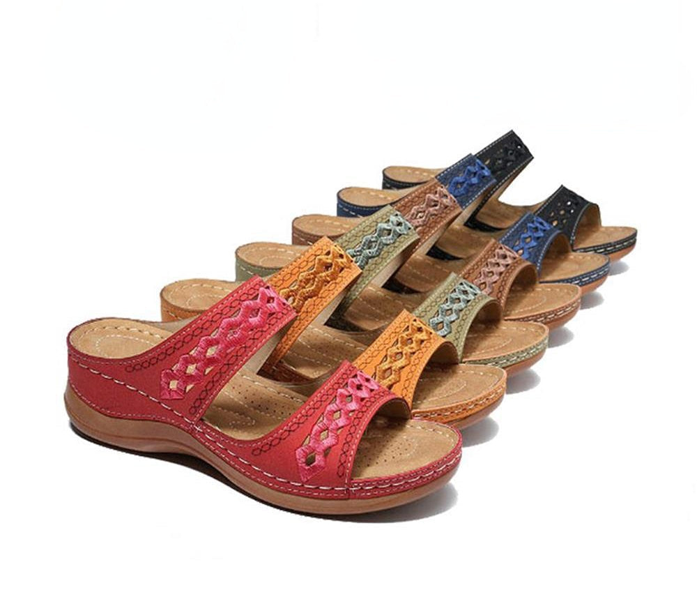 Sandals with arch support women's Wedge Comfortable platform Slippers