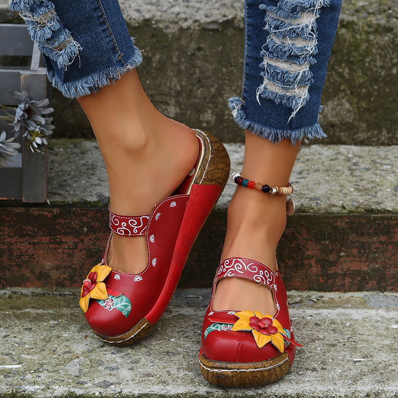 ❤Mother's Day Sale 56% OFF❤2025 🌹 Women's Orthopedic Roman Platform Sandals (  Leather Platform Sandals)