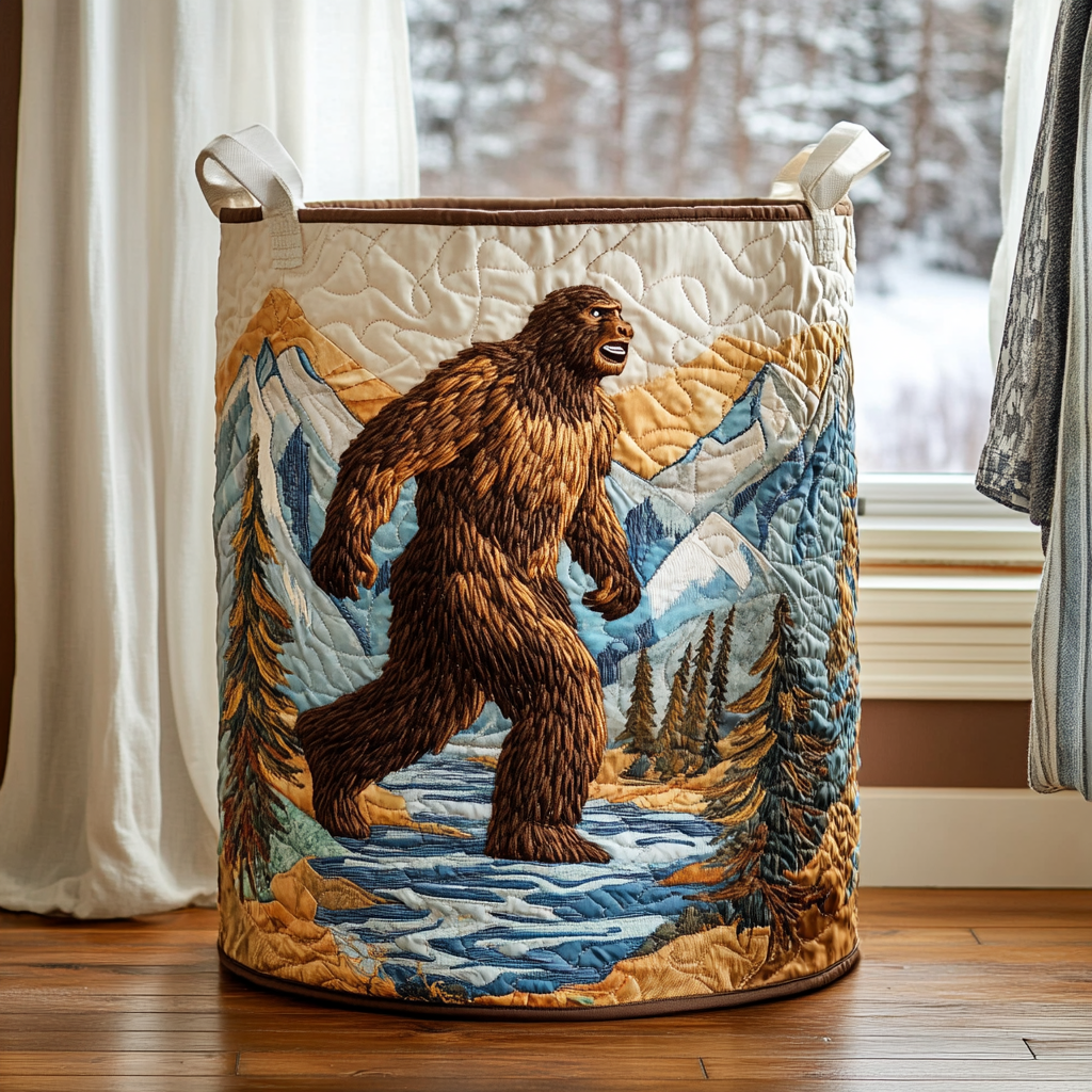 Forest Quilted Laundry Basket NCU0QN056