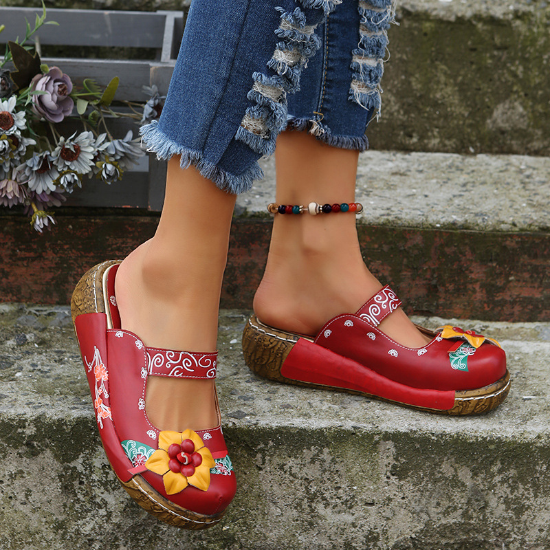 ❤Mother's Day Sale 56% OFF❤2025 🌹 Women's Orthopedic Roman Platform Sandals (  Leather Platform Sandals)