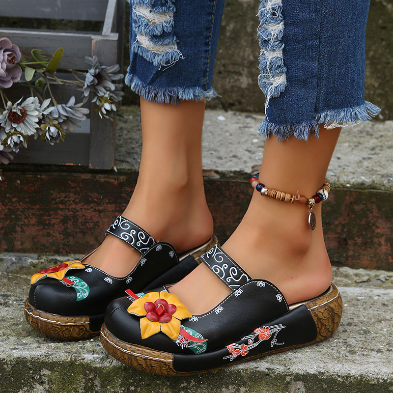 ❤Mother's Day Sale 56% OFF❤2025 🌹 Women's Orthopedic Roman Platform Sandals (  Leather Platform Sandals)