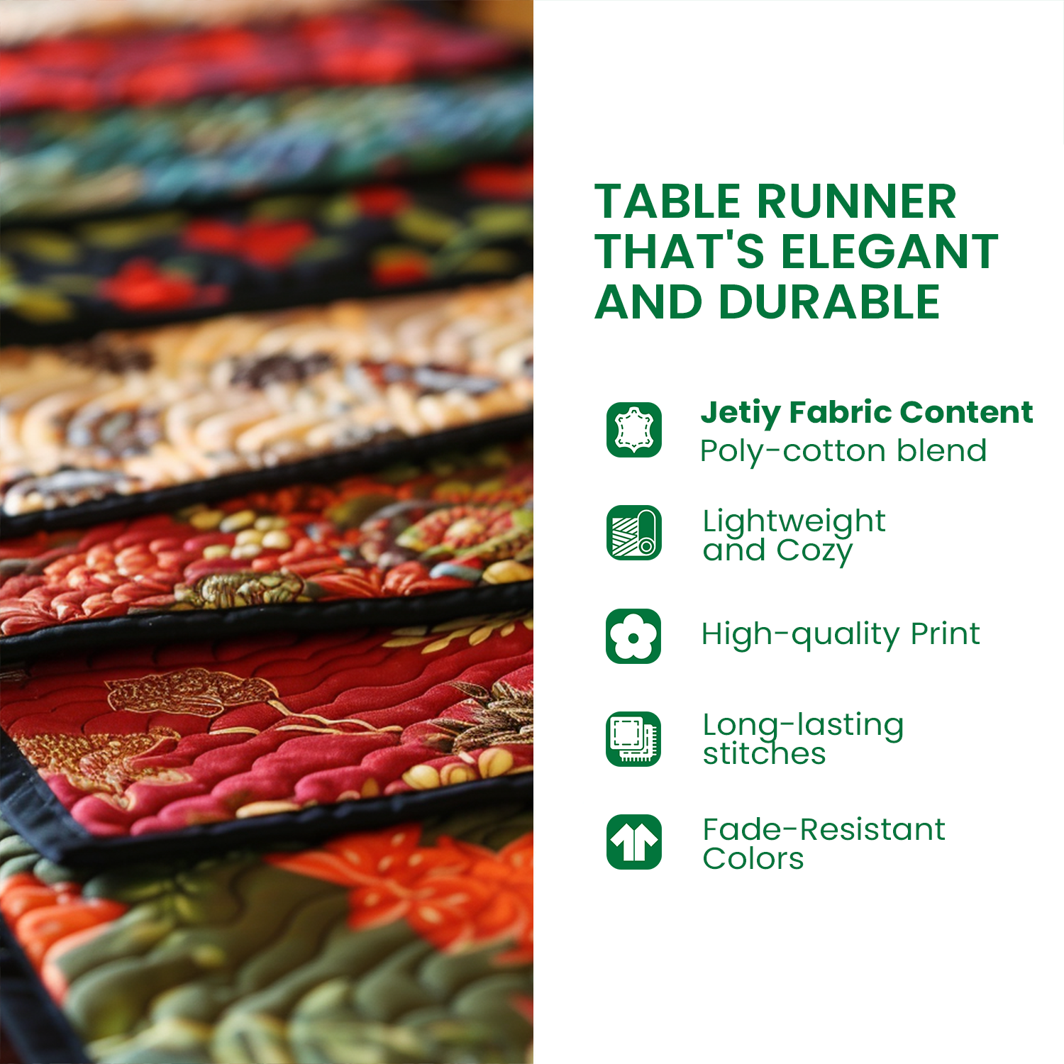 Winter Train Quilted Table Runner NCU0VT299
