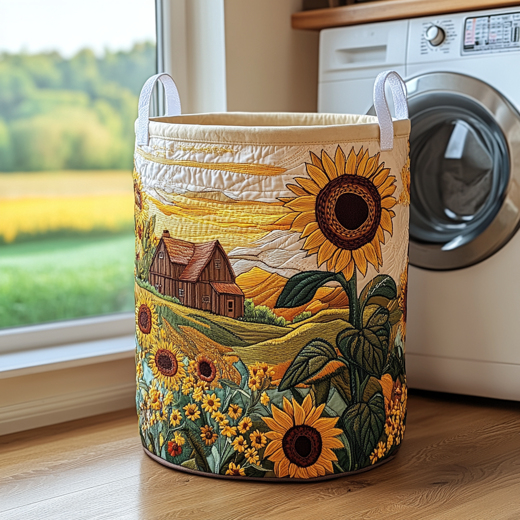 Barn Meadow Quilted Laundry Basket NCU0DDK797