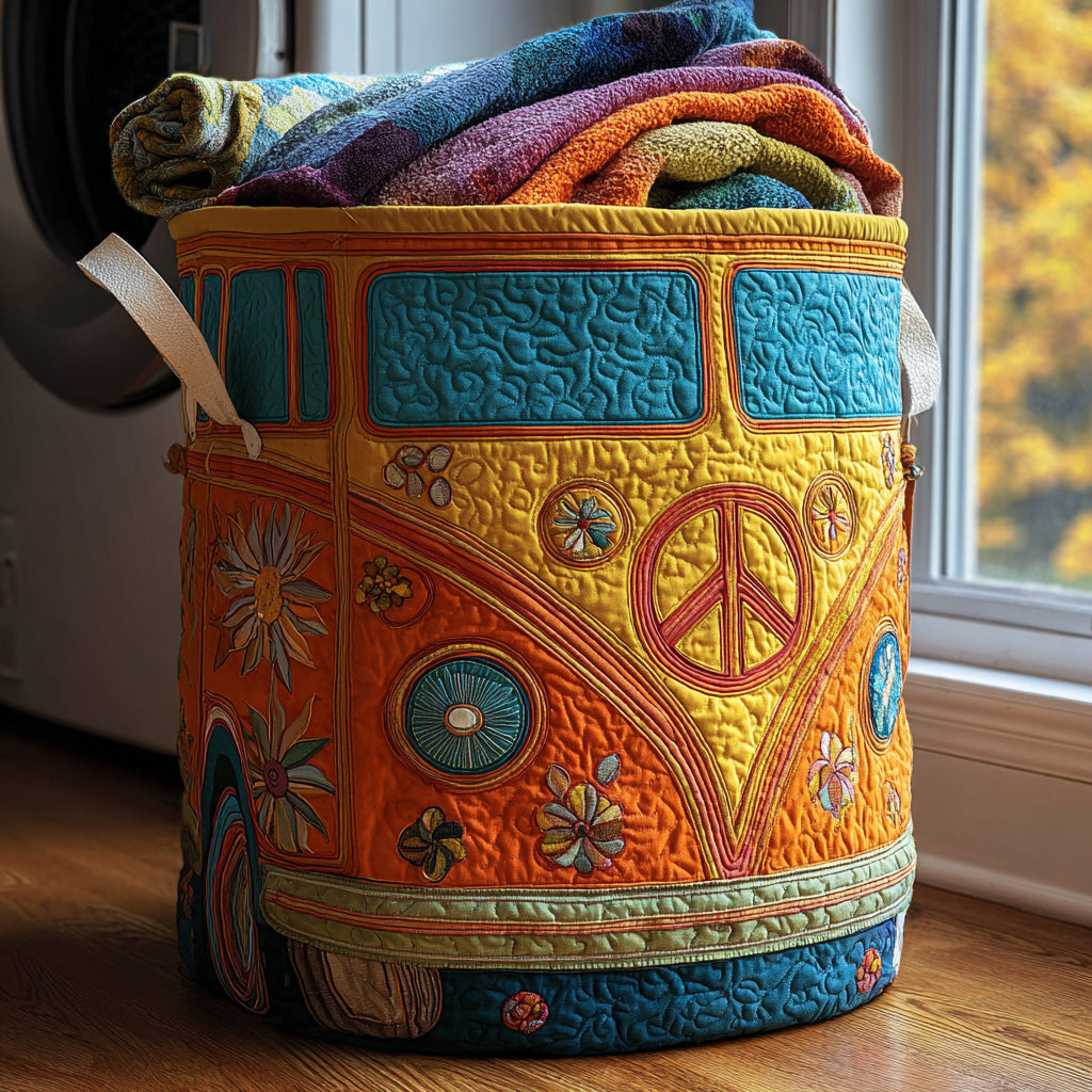Hippie Van Quilted Laundry Basket NCU0QN026