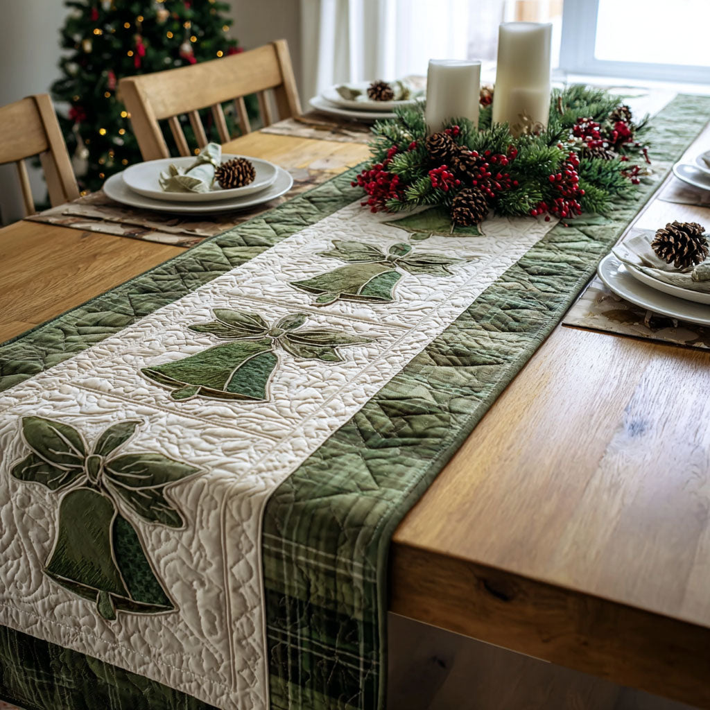 Jingle Bells Song Quilted Table Runner NCU0PT9958