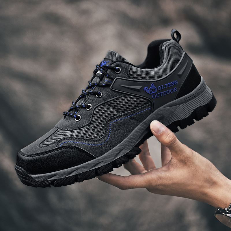 Men's Comfy Lightweight Waterproof Breathable Hiking Shoes Orthopedic Support Sneakers for Foot Pain